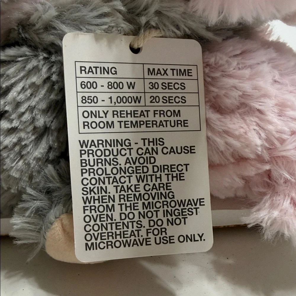 Warmies Hugs Plush Small Pet Toy - Pink and Gray Cuddly Elephant Pair